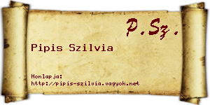 Pipis Szilvia névjegykártya